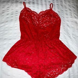 Victoria’s Secret Red Romper Size Medium